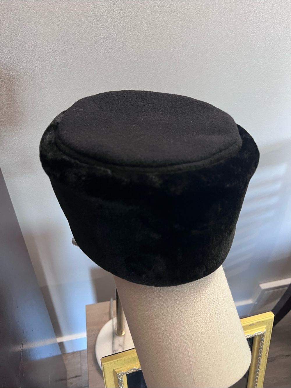 Elegant Black Velvet Pillbox Hat - Women's Formal Accessory